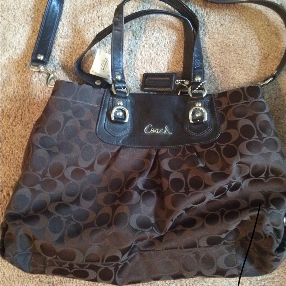 NWT Coach City Tote Signature Handbag Brown/Pink